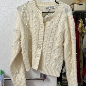 Zara Pearl Cardigan